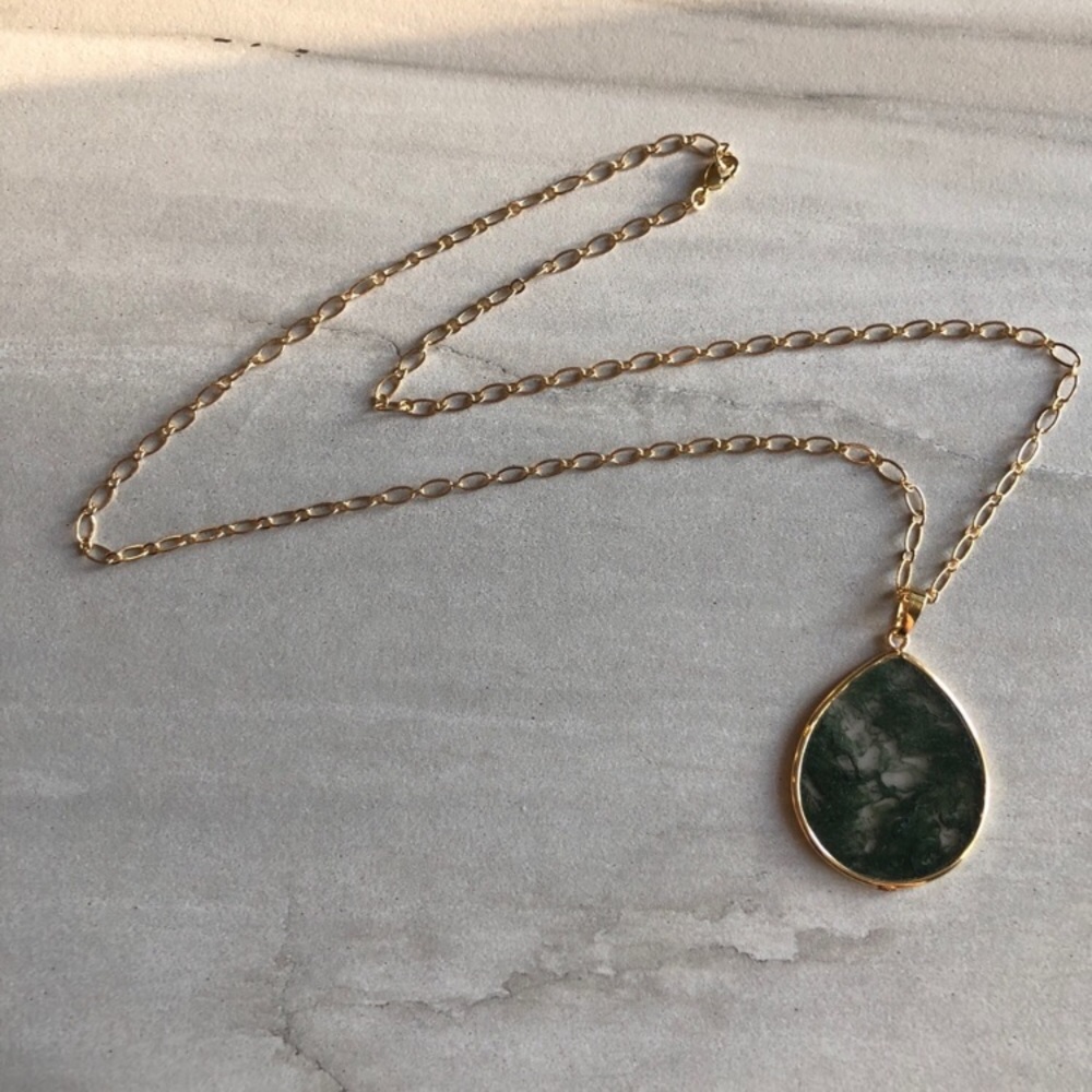 ❗️Last One❗️Restocked! Moss Agate Necklace - Picture 5 of 8